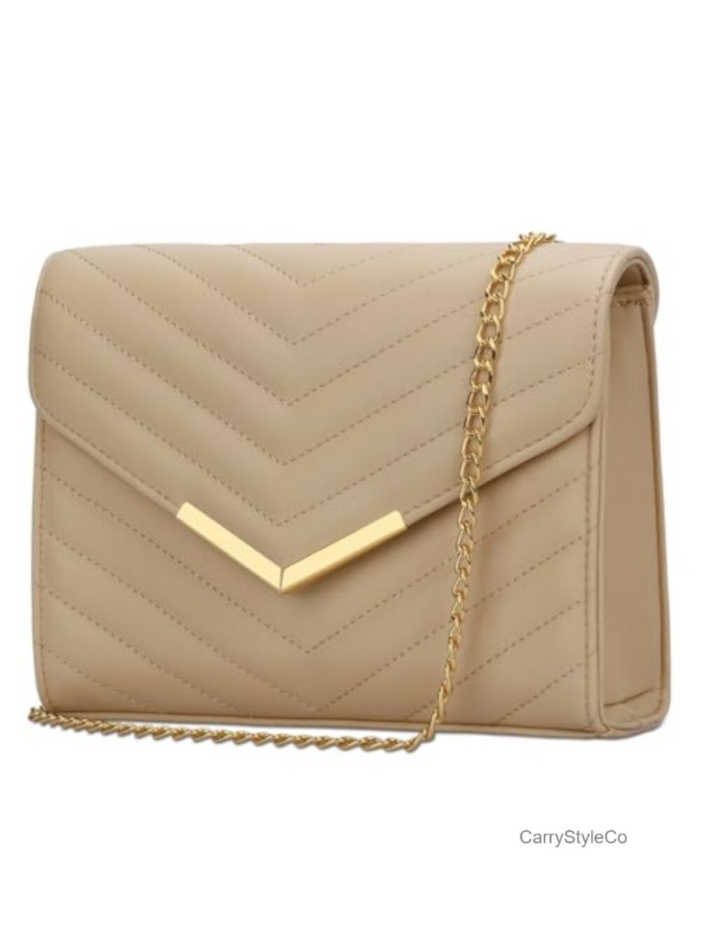 Women's Faux Leather Clutch Purse with Detachable Chain - Evening Bag for Party